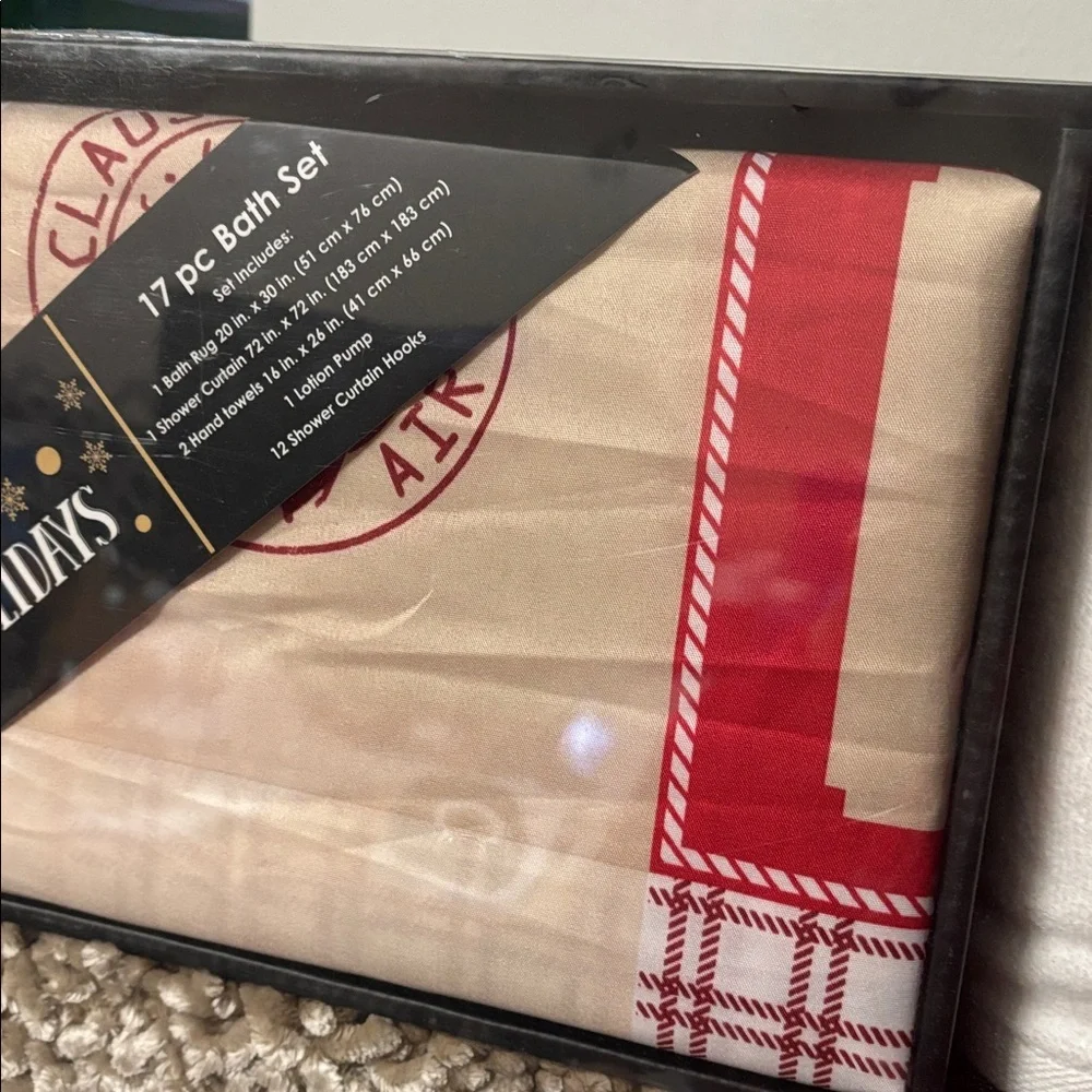 NIB MACY'S Idea Nuova LETTERS FOR SANTA 17-Piece CHRISTMAS Holiday Bath Set